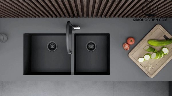 Trang bị thêm các phụ kiện hữu ích như lưới để đồ tăng khả năng sử dụng của chậu rửa chén thương hiệu Hafele