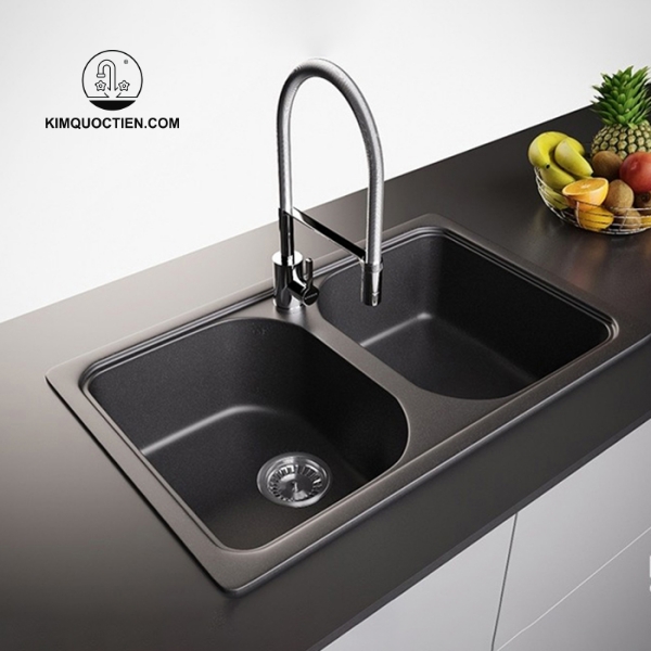 Chậu Rửa Chén HAFELE JULIUS HS-GD8650 570.35.380 Đá Màu Đen chính hãng thiết kế tinh tế