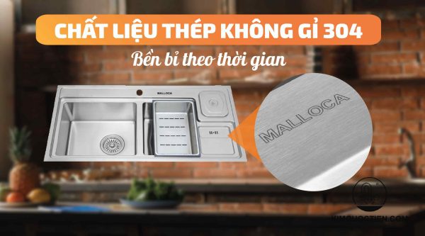 Chậu rửa chén MALLOCA MS 8804 N INOX 304