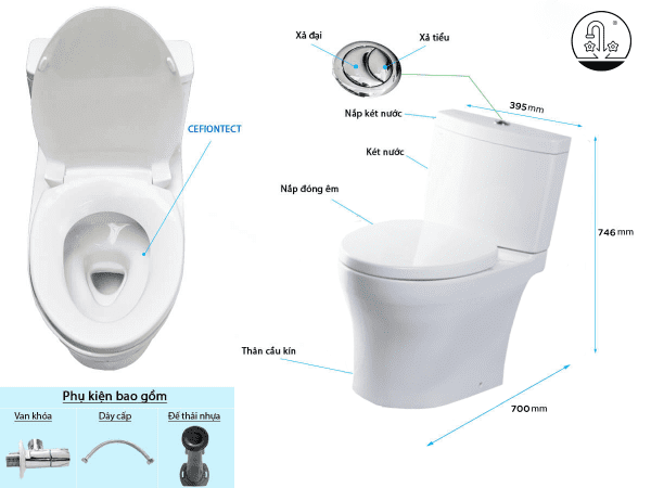 Bồn cầu 2 khối TOTO CS769DRT3