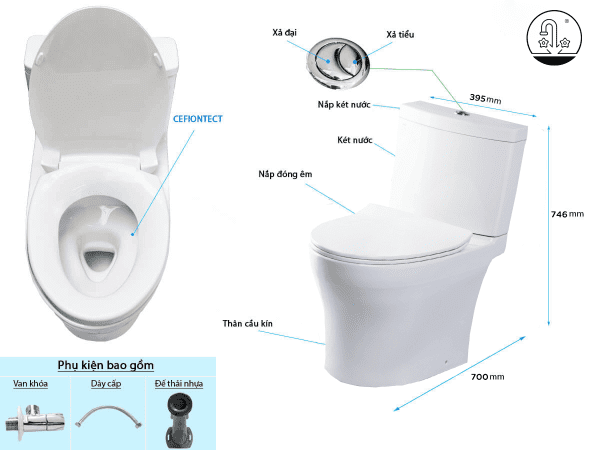 Bồn cầu TOTO 2 khối CS769DRT8