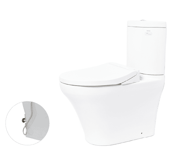 Bồn Cầu TOTO CS818DE2#XW 2 Khối Nắp Rửa Cơ TCW07S