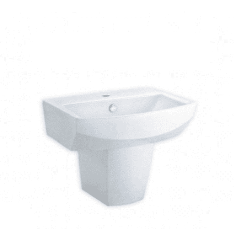 Chậu Rửa Lavabo COTTO C01517/C4250 Treo Tường Kèm Chân Ngắn