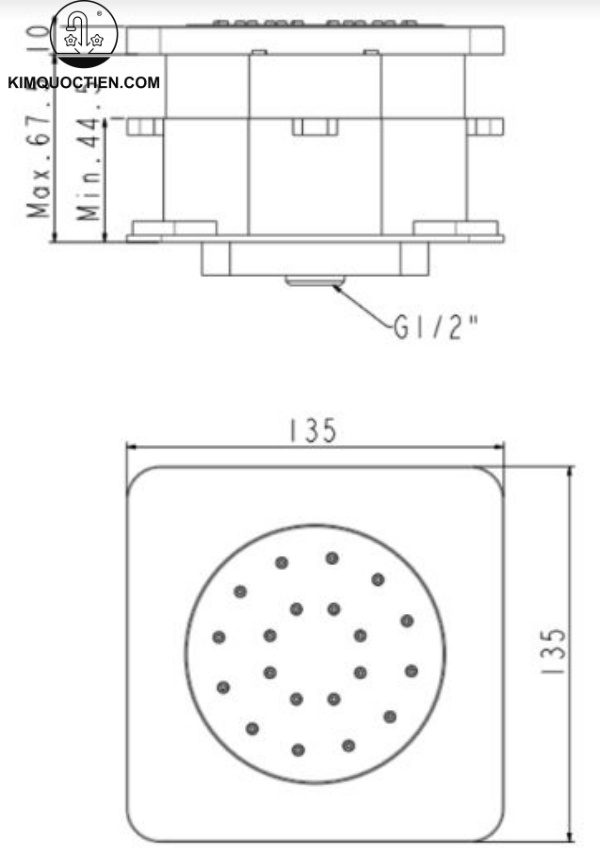 Đầu sen tắm âm tường American Standard EasySET FFASS054