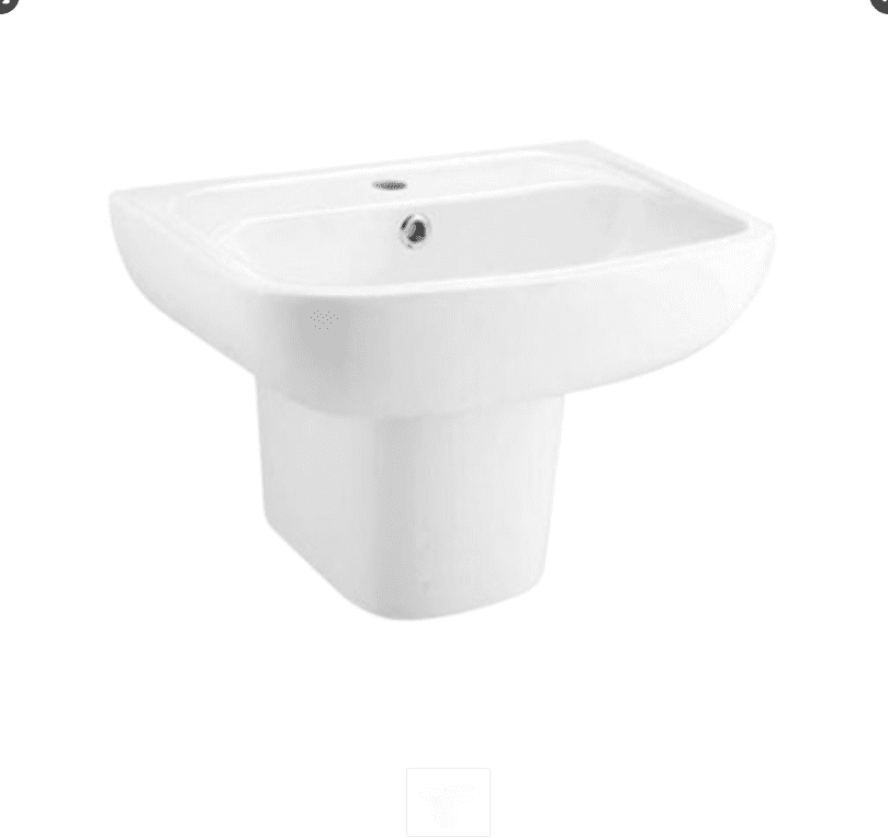 Chậu Rửa Lavabo COTTO C0141/C4241 Treo Tường Kèm Chân Ngắn