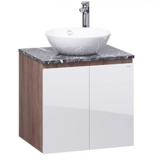 Bộ Tủ Cabinet CAESAR L5215/EH46002AWV Kèm Lavabo Màu Gỗ