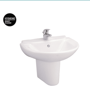 Chậu Rửa Lavabo COTTO C0237/C4201 Treo Tường Kèm Chân Ngắn