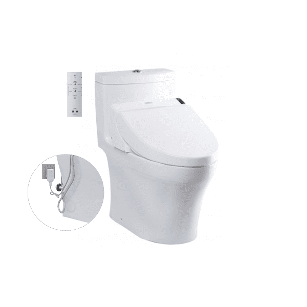 Bồn Cầu Điện Tử TOTO MS889DRW6#XW Kèm Nắp Rửa Điện Tử WASHLET Dòng C5 - TCF6531Z (220V)