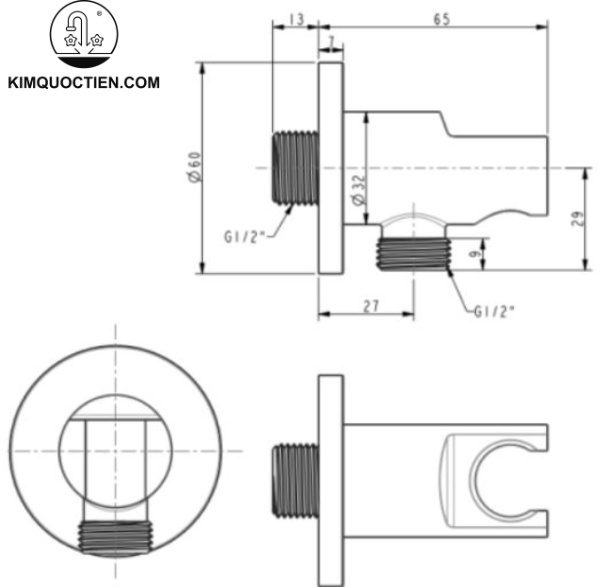 Cút nối sen âm tường American Standard FFAS9141 EasySET