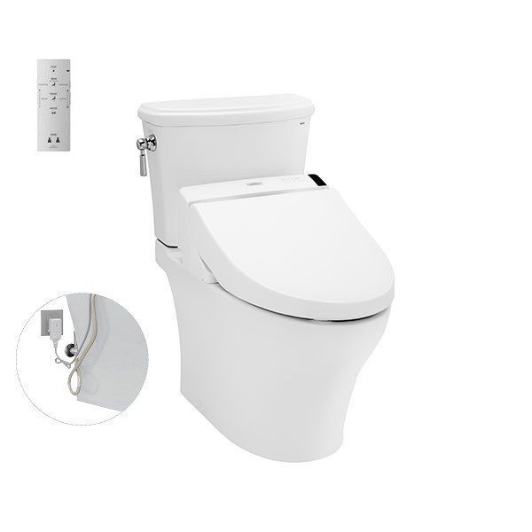 Bồn Cầu Điện Tử TOTO CS986GW6#XW Kèm Nắp Rửa Điện Tử WASHLET Dòng C5 - TCF6531Z (220V)