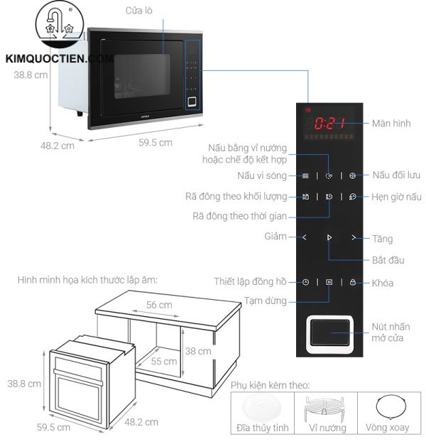Lò vi sóng Hafele HM-B38C