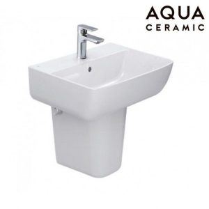 Chậu Rửa Lavabo INAX AL-312V/L-298VC Kèm Chân Ngắn Treo Tường Aqua Ceramic