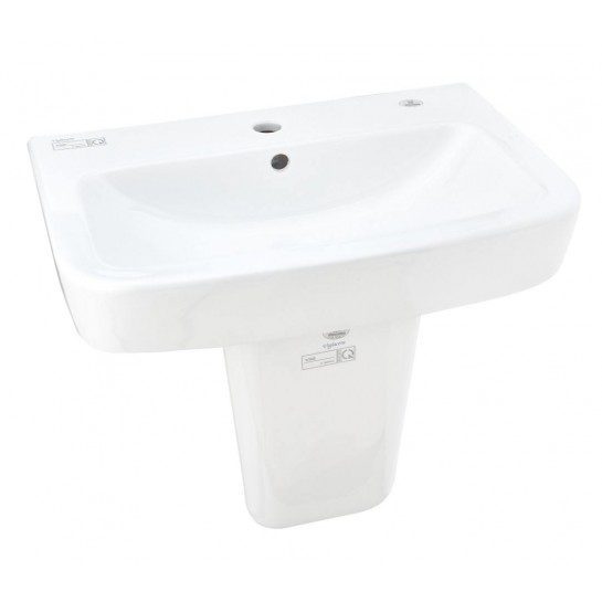Lavabo VIGLACERA V39 Treo Tường Kèm Chân Ngắn