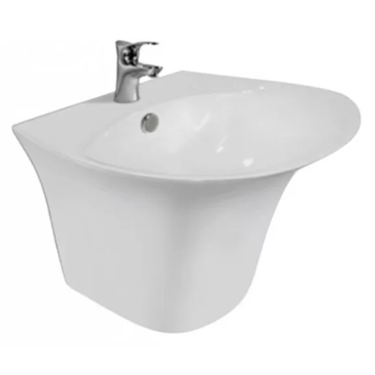 Lavabo VIGLACERA V63 Treo Tường Liền Khối Chân Ngắn