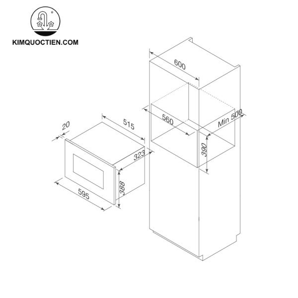 Lò vi sóng âm tủ Malloca MW-820B