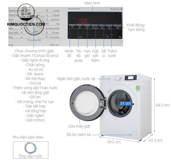 Máy Giặt BOSCH HMH.WAT24480SG Series 6