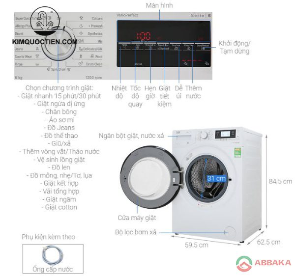 Máy Giặt BOSCH WAT28482SG Series 6