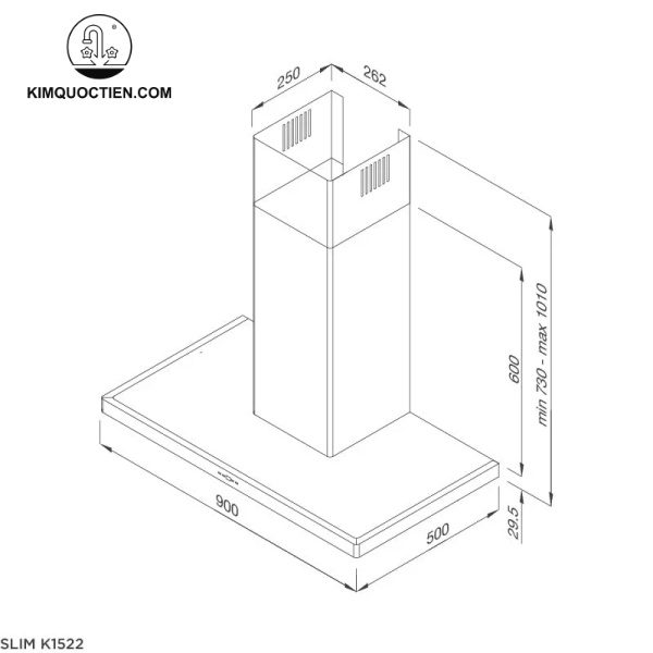 Máy Hút Khói Khử Mùi Malloca SLIM K1522