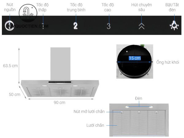 Máy hút mùi Bosch DWB97IM50