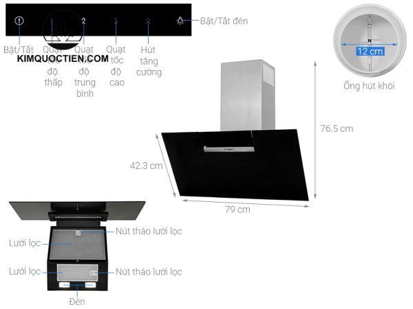 Máy hút mùi Bosch DWK87EM60B