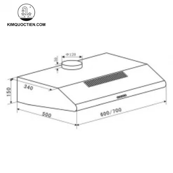 Máy hút mùi âm tủ Eurosun EH-70CF19S 
