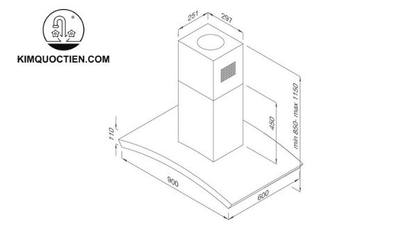 Máy Hút Mùi Đảo MALLOCA DUNE-I90S