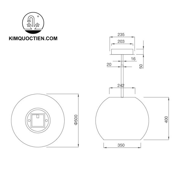 Máy hút mùi Malloca SPHERA WHITE-I001W