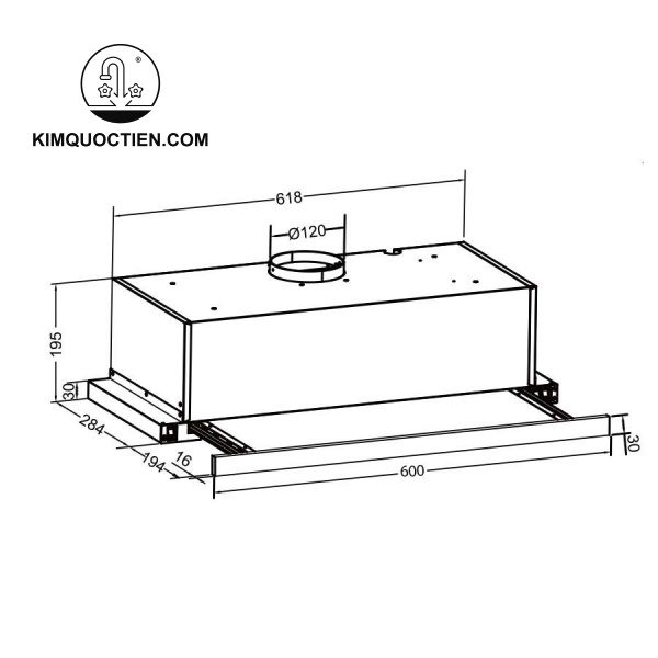 Máy hút mùi âm tủ Eurosun EH-60AF85B