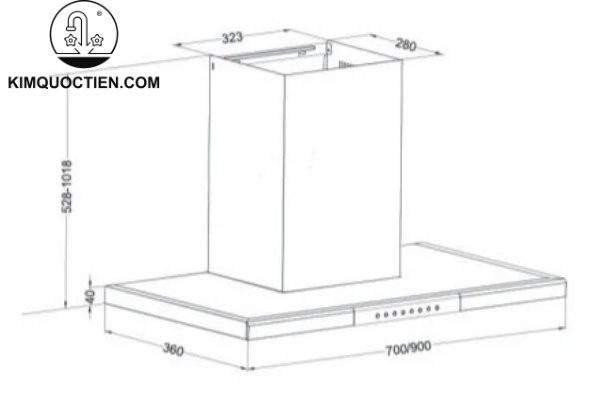 Máy Hút Mùi EUROSUN EH-70AF76