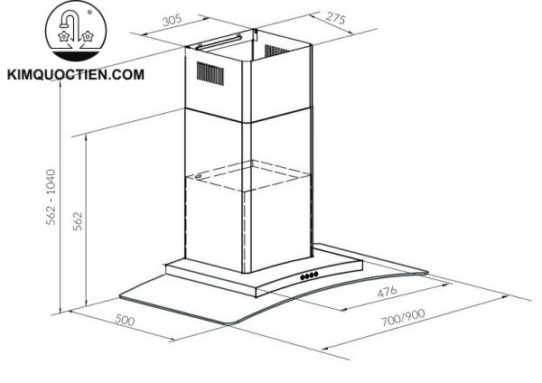 Máy Hút Mùi EUROSUN EH-70AF81S