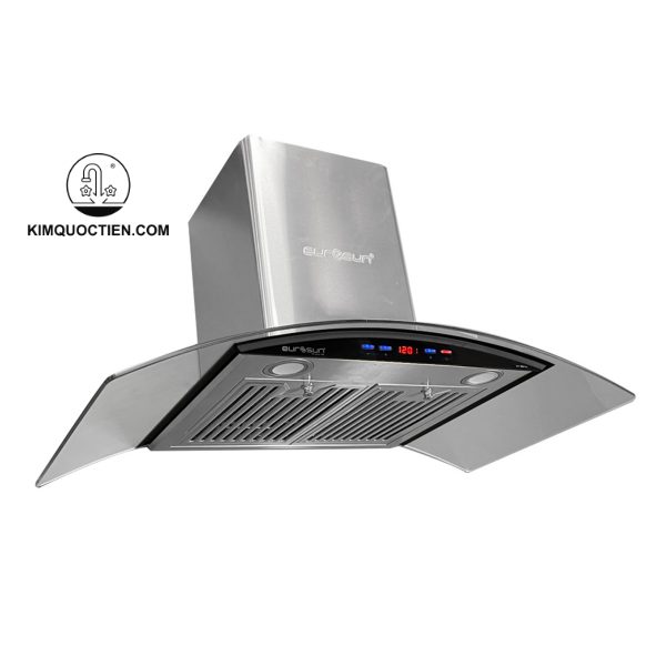 Máy Hút Mùi EUROSUN EH-70K11E Treo Tường 70cm thiết kế độc đáo với mặt kính cong