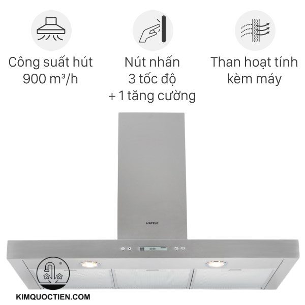 Máy Hút Mùi HAFELE 539.81.175 Gắn Tường chính hãng với đa dạng chức năng, khử mùi tốt