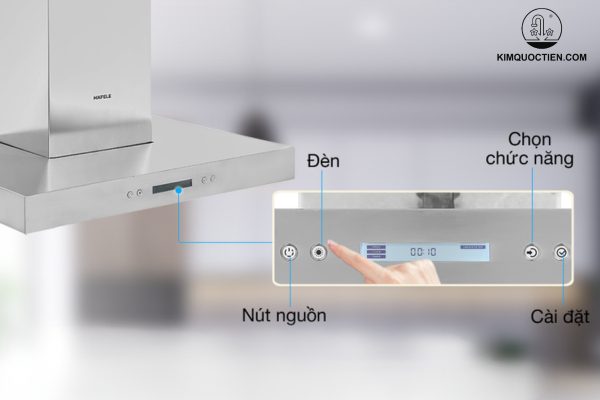 Máy được thiết kế đèn LED chiếu sáng tốt giúp việc nấu ăn thêm thuận tiện và an toàn