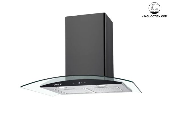 Thiết kế kinh cong sang trọng vừa nâng cao tính thẩm mỹ vừa giúp máy gom khói và mùi hiệu quả