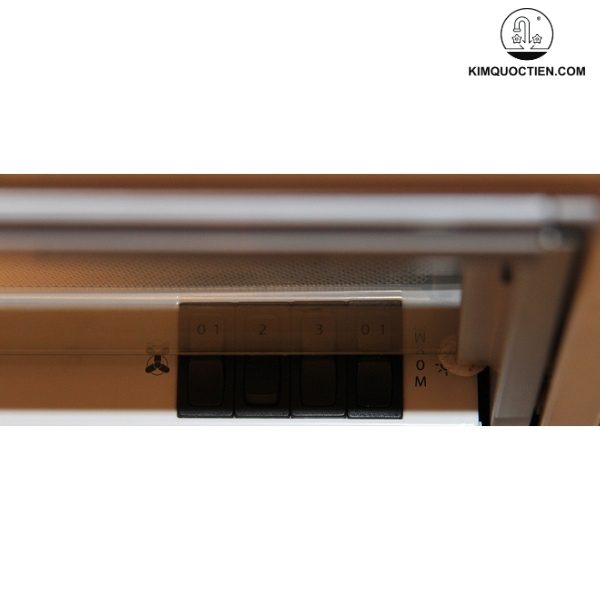 Bảng điều khiển dạng công tắc giúp người dùng lựa chọn cấp độ hút phù hợp theo nhu cầu sử dụng