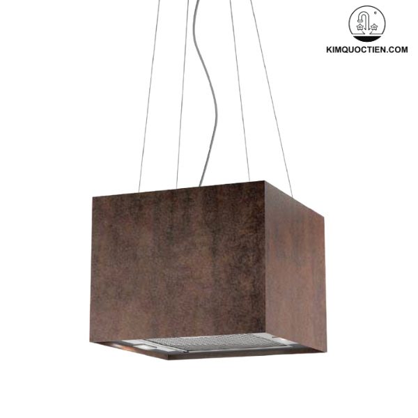 Thiết kế dạng treo độc lập với gam màu sắt gỉ độc đáo, tạo điểm nhấn nổi bật cho không gian bếp