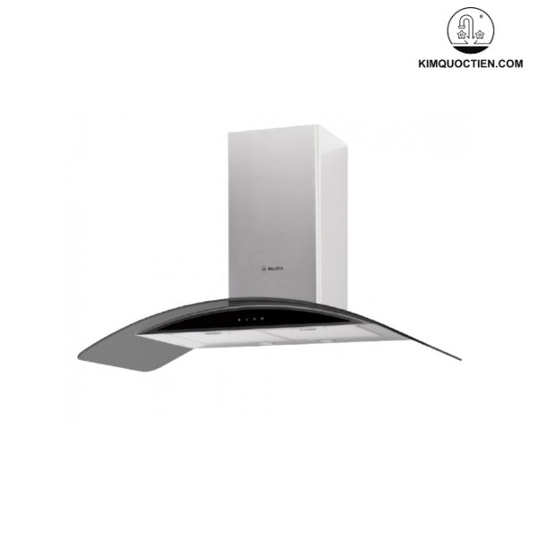 Máy được thiết treo áp tường gọn gàng kết hợp cùng với chất liệu Inox và kính màu chàm góp phần tăng thêm vẻ sang trọng và hiện đại cho căn bếp