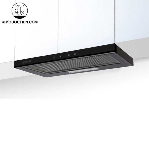 Máy hút mùi MALLOCA MH 90BTC âm tủ được sơn tĩnh điện đen, bề mặt kính cho phép dễ dàng vệ sinh