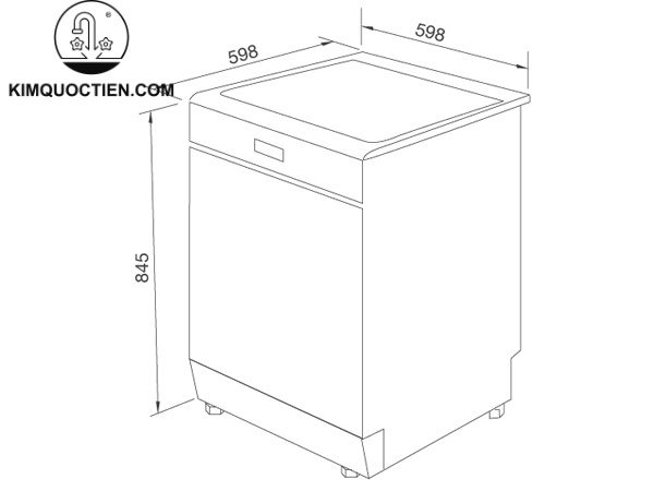 Máy Rửa Chén MALLOCA MDW14-S10TFT 