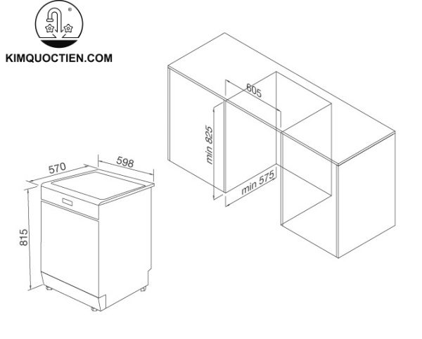 Máy Rửa Chén MALLOCA WQP12-J7309K E5