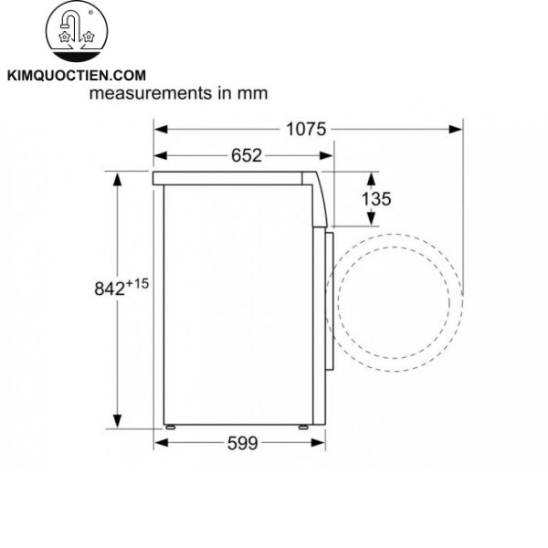 máy sấy ngưng tụ Bosch WTN84201MY