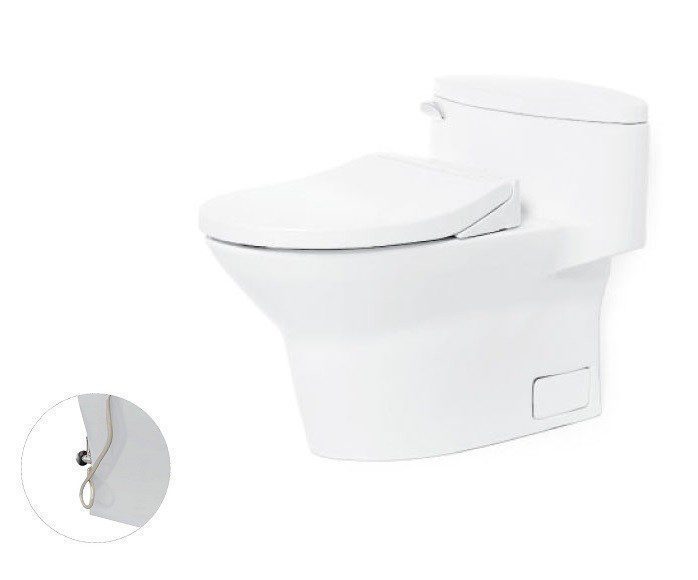 Bồn Cầu TOTO MS904E2#XW 1 Khối Nắp Rửa Cơ TCW07S