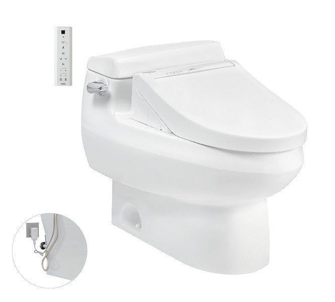 Bồn Cầu Điện Tử TOTO MS688W14#XW Kèm Nắp Rửa Điện Tử WASHLET Dòng C5 - TCF24410AAA (220V)