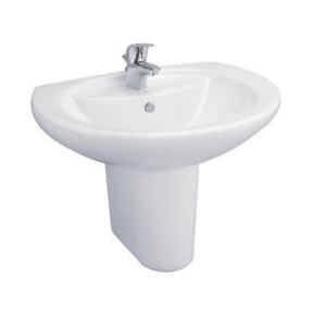 Chậu Rửa Lavabo COTTO C0107/C4201 Treo Tường Kèm Chân Ngắn
