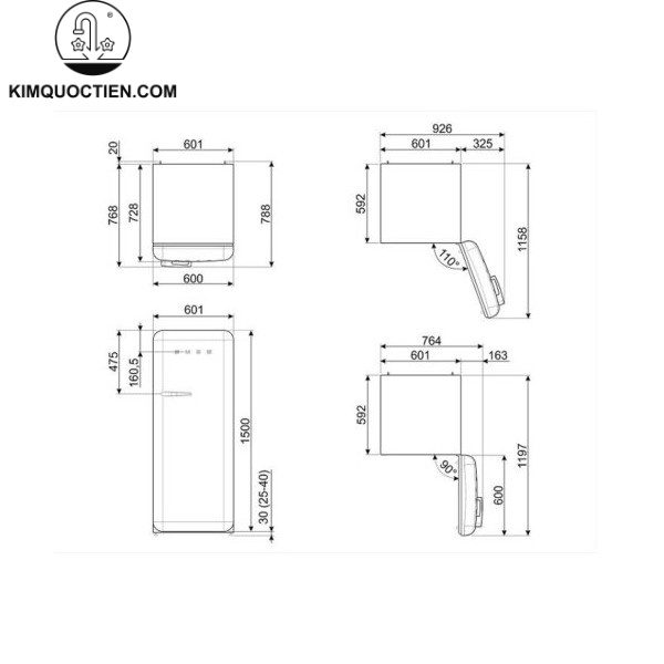 Tủ lạnh Smeg FAB28RDIT5