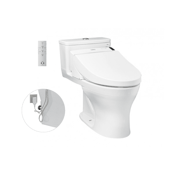 Bồn Cầu Điện Tử TOTO MS855DW6#XW Kèm Nắp Rửa Điện Tử WASHLET Dòng C5 - TCF6531Z (220V)