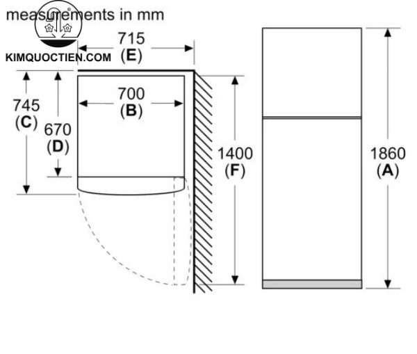 Tủ Lạnh BOSCH HMH.KDN55NL20M
