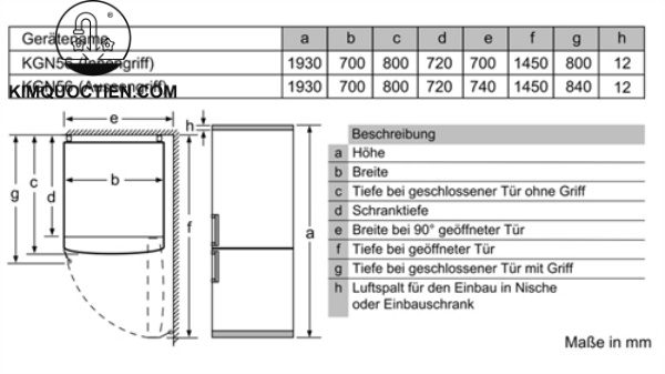 tủ lạnh đơn Bosch KGN56HI3P