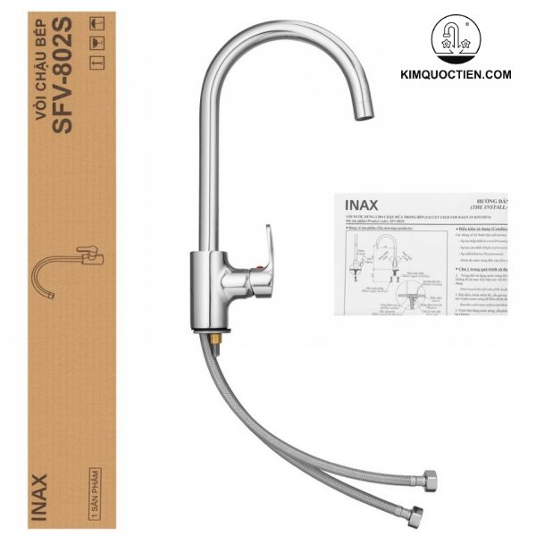 Vòi bếp INAX SFV-802S nóng lạnh chính hãng, độ bền cao