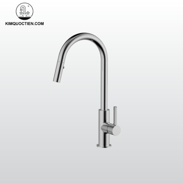 Vòi Chậu Rửa Chén MALLOCA K012C Nóng Lạnh Dây Rút